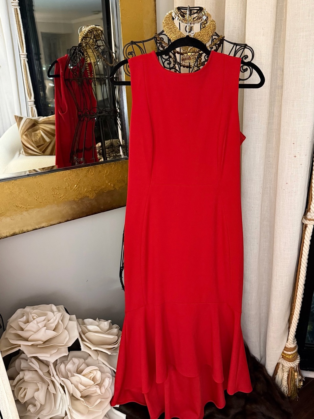 Calvin Klein Red Midi Dress